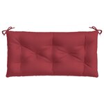 vidaXL Coussins de banc de jardin 2 Pièces rouge bordeaux tissu Oxford