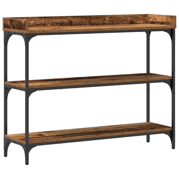 Table Console vidaXL Bois Ancien 100x30x80 cm Bois Ingénierie et Acier