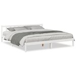 vidaXL Cadre de lit extra long sans matelas 200x220 cm bois massif pin
