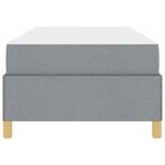 vidaXL Cadre de lit avec matelas Gris clair 100 x 200 cm tissu