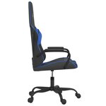 vidaXL Chaise de jeu Noir et bleu Similicuir