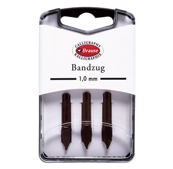 Boîte 3 plumes bandzug 1mm brause calligraphie