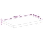 vidaXL Dessus de table à bord vivant 50x30x3 8 cm bois massif manguier