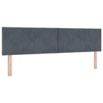 Lit Box Spring vidaXL avec Matelas Gris Foncé 180x200 cm en Velours