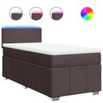 vidaXL Sommier à lattes de lit avec matelas Marron foncé 90x200 cm