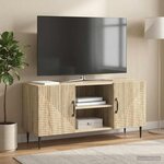 vidaXL Meuble TV Chêne Sonoma 102 x 34 5 x 50 cm Bois d'ingénierie
