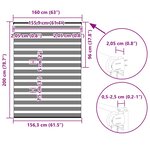 vidaXL Store zèbre marron sable largeur du tissu 155 9 cm polyester