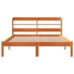 vidaXL Cadre de lit et tête de lit sans matelas cire marron 120x190 cm