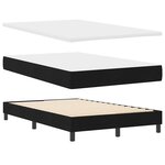 vidaXL Lit à ressorts avec matelas Noir 120 x 190 cm tissu