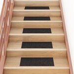 Vidaxl tapis d'escalier autocollants rectangulaire 15 pièces 60x25 cm