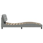 vidaXL Cadre de lit avec lumières LED gris clair 80x200 cm tissu
