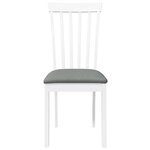 vidaXL Chaises à manger coussins 2 Pièces blanc bois massif caoutchouc