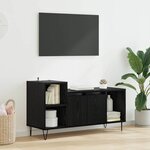 vidaXL Meuble TV Chêne noir 100 x 35 x 55 cm Bois d'ingénierie