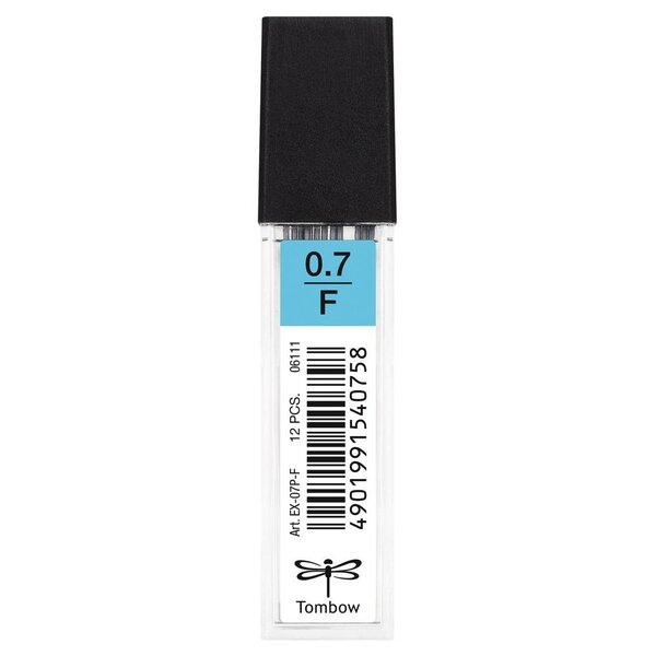 Etui de 12 Mines pour porte-mine pointe calibrée 0 7 mm dureté F TOMBOW