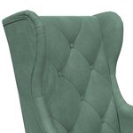 vidaXL Fauteuil Vert Mer Velours