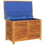 vidaXL Boîte de rangement de jardin persiennes 90x50x56 cm bois acacia