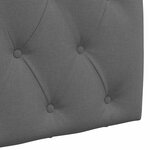 vidaXL Tête de lit suspendue Gris foncé Tissu