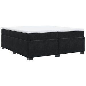 vidaXL Sommier à lattes de lit et matelas Noir 200x200 cm Velours