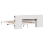 vidaXL Lit bibliothèque sans matelas blanc 200x200 cm bois pin massif