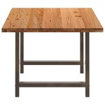 vidaXL Table à manger marron clair bois de chêne massif rectangulaire