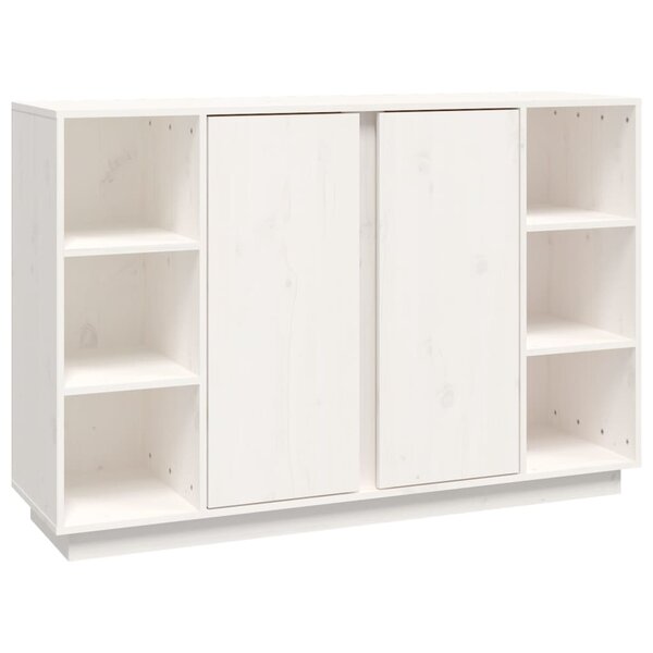 vidaXL Buffet Blanc 120x35x80 cm Bois massif de pin