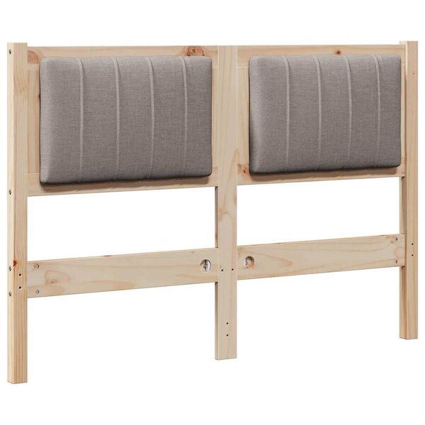 vidaXL Tête de lit capitonnée Marron 120 cm Pin massif