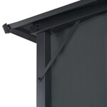 vidaXL Tonnelle avec rideau Aluminium 4x3x2 6 m Noir