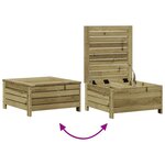 vidaXL Salon de jardin 3 Pièces avec coussins bois de pin imprégné
