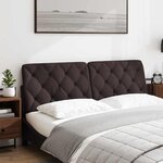 vidaXL Coussin de tête de lit marron foncé 160 cm tissu