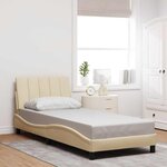 vidaXL Cadre de lit sans matelas crème 80x200 cm tissu
