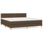 vidaXL Sommier à lattes de lit avec matelas Marron foncé 200x200 cm