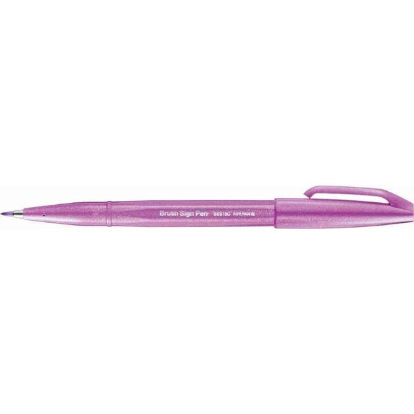 Stylo feutre Brush Sign Pen SES 15  mauve x 10 PENTEL ARTS