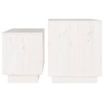 Vidaxl tables basses gigognes 2 pièces blanc bois de pin massif