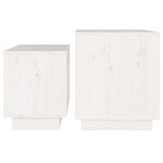 vidaXL Tables basses gigognes 2 Pièces Blanc Bois de pin massif