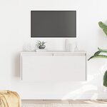 vidaXL Armoire murale Blanc 80x30x35 cm Bois de pin massif