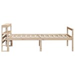 vidaXL Lit pour personne âgée et tête de lit 90x200cm bois pin massif