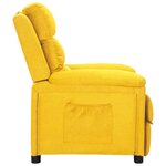 vidaXL Fauteuil inclinable Jaune Tissu