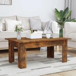 vidaXL Table basse Chêne fumé 100x60x42 cm Bois d'ingénierie