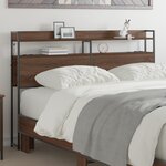 vidaXL Tête de lit de rangement Chêne marron 120 cm Bois d'ingénierie