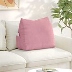 vidaXL Coussin de Dos Rose 60 x 20 x 50 cm Tissu en velours côtelé
