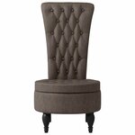vidaXL Fauteuil à pantoufle Gris foncé 56 5 x 70 x 110 cm Simili daim
