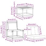 vidaXL Ensemble de canapés d'extérieur 6 pc Naturel et Beige