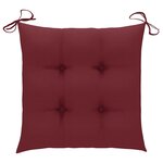 vidaXL Chaises de jardin lot de 8 avec coussins Bois de teck massif