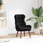 vidaXL Fauteuil relaxant Noir 69 x 74 x 93 cm Velours