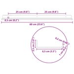 vidaXL Étagère Murale avec étagère 2 Pièces Noir 60 x 8 5 x 2 5 cm