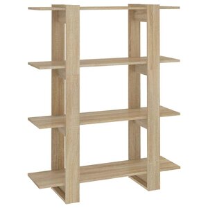 vidaXL Bibliothèque/Séparateur de pièce Chêne Sonoma 100x30x123 5 cm