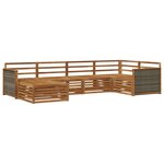 vidaXL Ensemble de canapés d'extérieur 6 Pièces Naturel