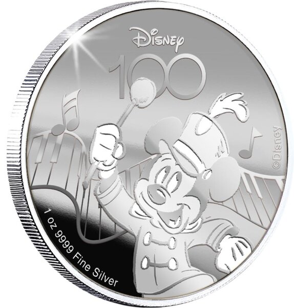 Pièce de monnaie en Argent 5 Dollars g 31.1 (1 oz) Millésime 2023 Disney 100 Magical Years MICKEY MOUSE