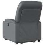 vidaXL Fauteuil inclinable de massage électrique gris similicuir