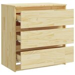 vidaXL Table de chevet 60x36x64 cm Bois de pin massif